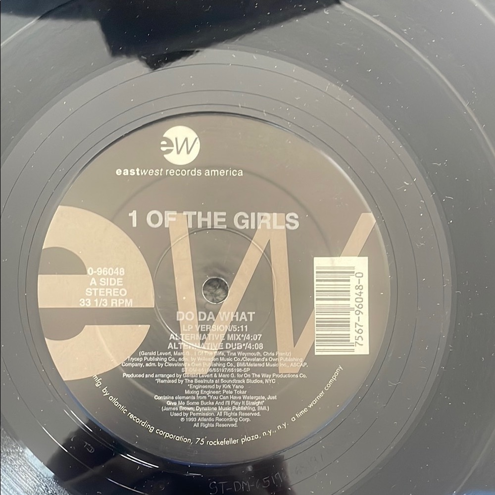 3/$30 1 of the Girls - Do Da What extended remix EastWest Records Vinyl Record